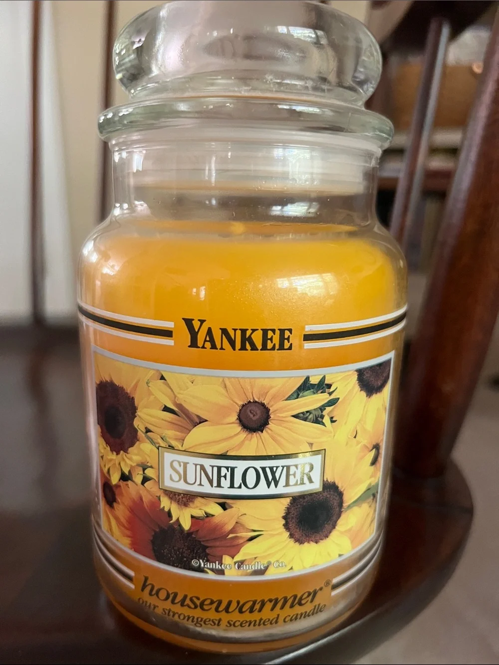 Yankee Candle Sunflower Black Band Large Jar - NWT